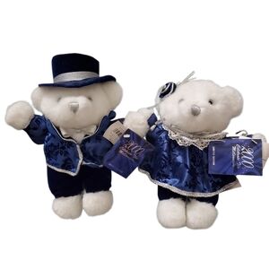 2000‎ Millennium Special Edition Plush Boy/ Girl Bears 10” Tall Retired Collect